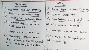 Difference between Selling and Marketing