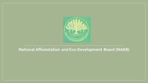 National Afforestation and Eco-Development Board