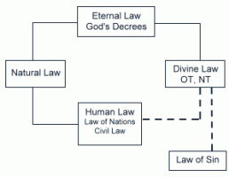 Relation between Eternal Law, Natural Law, and Human Law