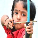 Two-year-old toddler Cherukuli Dolly Shivani creates archery record