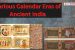 Various Calendar Eras of Ancient India