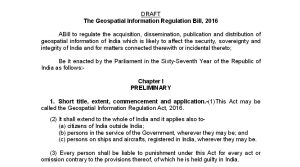 Draft Geospatial Information Regulation Bill, 2016