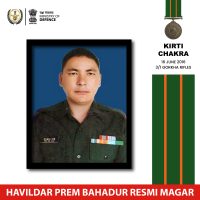 Prem Bahadur Resmi Magar posthumously conferred Kirti Chakra