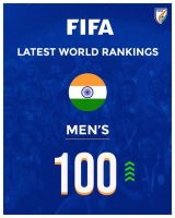 India Ranked 100th in FIFA Rankings