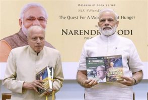 Prime Minister Releases Book Series written by MS Swaminathan
