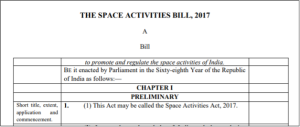 Draft Space Activities Bill, 2017