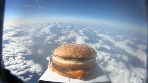 Space burger crashes