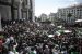 Algerians protesting against the interim leader