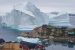 Tourists run for life as a large chunk of ice broke causing tsunami