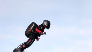 France’s Franky Zapata successfully crosses English Channel on hoverboard for 1st time
