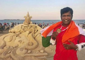 Sand Artist Sudarsan Pattnaik-The first Indian to win Italian Golden Sand Art Award