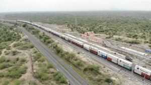 First Trial run of Double Stack Train