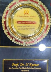 Dr.N Kumar conferred with Harit Ratna Award 2019