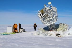 Antarctic Impulsive Transient Antenna (ANTIA) finds high energy particles from ice