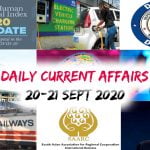 Daily Current Affairs Quiz: September 20-21, 2020