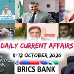 Daily Current Affairs Quiz: October 11-12, 2020