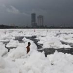 Frothing in River Yamuna