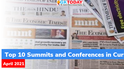 Top 10 Summits and Conferences in Current Affairs Questions – April, 2021