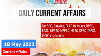 Daily Current Affairs Quiz: May 18, 2021