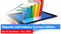 Top 10 Reports & Indexes Current Affairs Questions – May, 2021
