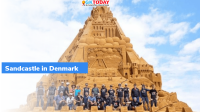 World’s tallest sandcastle built in Denmark