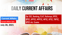 Daily Current Affairs Quiz : July 28, 2021