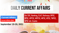 Daily Current Affairs Quiz : September 19-20, 2021