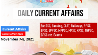 Daily Current Affairs Quiz : November 7-8, 2021