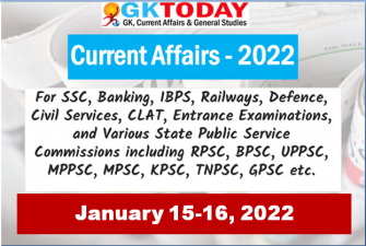 Daily Current Affairs Quiz : January 15-16, 2022