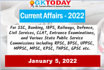 Daily Current Affairs Quiz : January 5, 2022