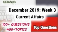December 2019[Week 3] Full Detailed Current Affairs[English] | Compilation of Daily Videos