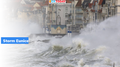 Storm Eunice across Europe
