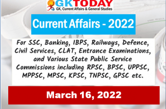 Daily Current Affairs Quiz : March 16, 2022