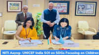NITI Aayog- UNICEF India SOI on SDGs Focusing on Children