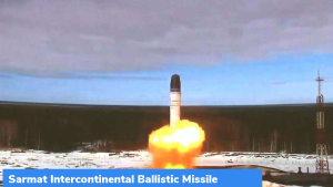 रूस ने अंतरमहाद्वीपीय बैलिस्टिक मिसाइल (ICBM) सरमत का परीक्षण किया