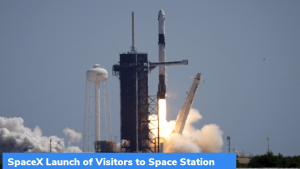 SpaceX ने स्पेस स्टेशन के लिए अन्तरिक्षयात्रियों को लांच किया
