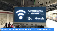 RailTel: PM-WANI Based Wi-Fi Access at 100 Stations