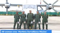 Indian Navy’s all-women crew completes maiden Maritime Surveillance Mission
