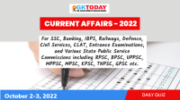 Daily Current Affairs Quiz : October 2-3, 2022