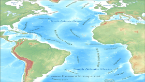 Bottom topography of the Atlantic