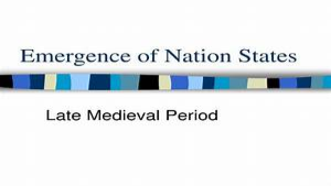 Emergence of New States