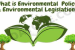 Environmental Education and Legislation