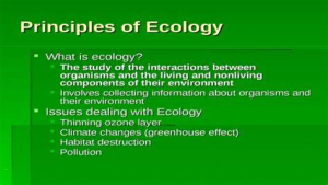 Principle of Ecology