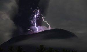 Mount Ibu in Indonesia Erupts