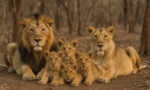 Asiatic Lion Population Surge in Gujarat 2025