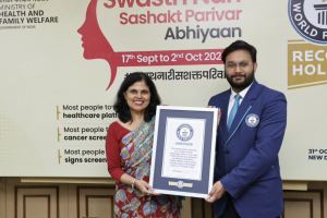 ‘स्वस्थ नारी, सशक्त परिवार अभियान’ के तहत भारत को तीन गिनीज़ वर्ल्ड रिकॉर्ड