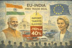 India–EU Trade Deal to Cut Car Import Tariffs Sharply