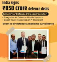 Defence Ministry Signs Rs 858 Crore Military Contracts