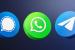 What is username issue around Whatsapp, Telegram and Signal apps?
