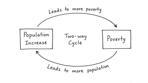 Critically examine whether growing population is the cause of poverty OR poverty is the main cause of population increase in India. (UPSC 2015)